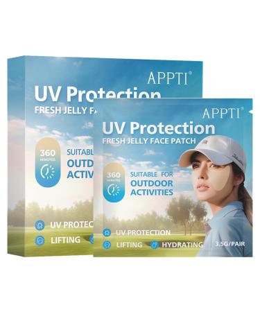 Golf-eye mask patch sun protection golf patch UV-cut golf patch under-eyes patches for sun protection outdoor sports anti-UV-gelee-hydrogel mask eye flap skiing fishing 1 2Stk