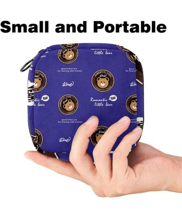 Romantic Little Bear Women s Menstrual Pad Bag | Portable Zipper Storage for Teens & Women - Buy Online on GoSupps.com