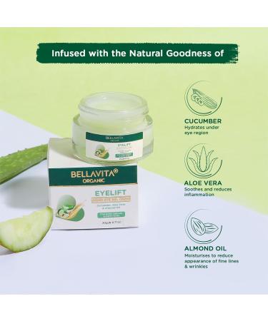 Buy Bella.Vita Organic EyeLift Gel - Hydrating Under Eye Cream for Dark Circles & Puffiness - Wrinkle Repair for Women & Men (20 gm - Buy Online on GoSupps.com