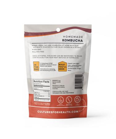 Dehydrated SCOBY Kombucha Starter Kit | DIY Probiotic Drink | Vegan Superfood | pH Strips Included - Buy Online on GoSupps.com