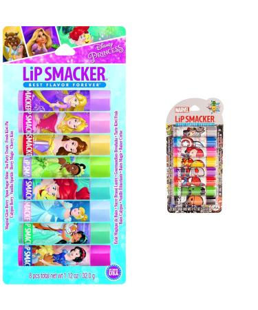 Disney Princess Party Pack with 8 Moisturizing Lip Balms & Marvel Avengers Party Pack with 8 Hydrating Superhero Lip Balms