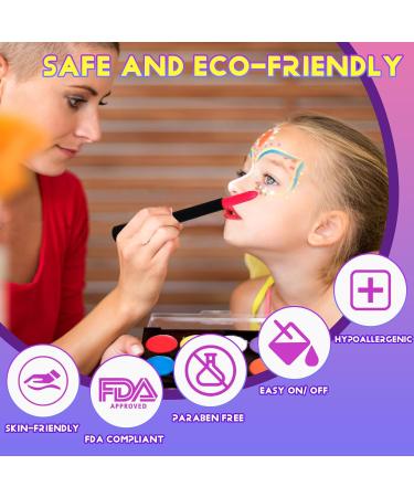 GLEEMEN Neon Face Body Paint Stick 6 Colors UV Blacklight Fluorescent Paint Kit for Adults & Kids - Non Toxic Face Painting Makeup Art Set for Halloween Party & Carnival - Buy Online on GoSupps.com