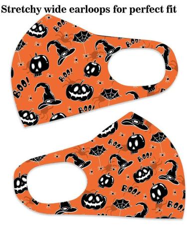 Yliquor 5pc Adult Halloween Mouth Mask for Protection Face and Nose Health Washable Earloop Mask Reusable Washable for Men Women Adults (5 PC A) - Buy Online on GoSupps.com