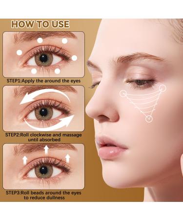 2PCS Eye Roller Oil and Frankincense Eye Roller For Eyes Bags Under Eyes Wrinkles - Buy Online on GoSupps.com