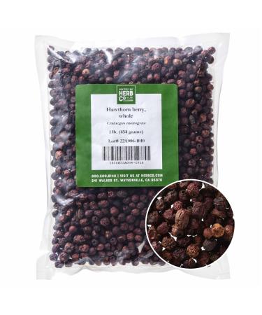 Hawthorn Berries, by Herb Co, Whole Dried, For Teas, Jams, Syrups & Herbal Wellness, Antioxidant-Rich Haws, 1 lb