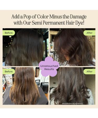 Buy INH Semi Permanent Dark Brown Hair Color - Ammonia Free Vegan No Bleach | 6oz Color Depositing Conditioner - Buy Online on GoSupps.com