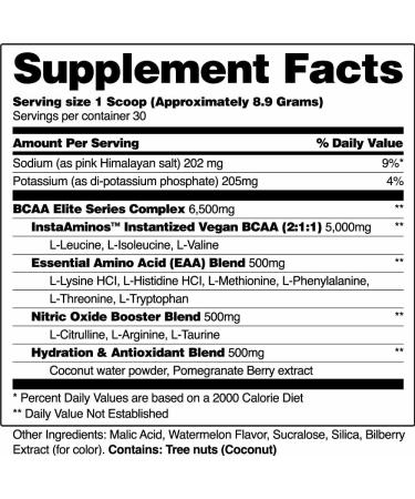 Snap BCAA Powder - Essential Amino & Nitric Oxide Booster - Pre & Post Workout Supplement for Muscle Strength - 30 Servings, Pomegranate Watermelon - Buy Online on GoSupps.com
