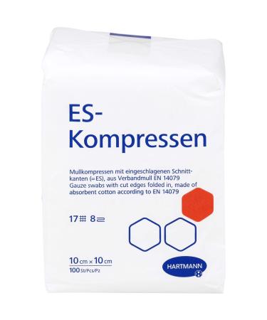 ES compresses non-sterile 10x10 cm 8-ply 10x10 cm (pack of 100)