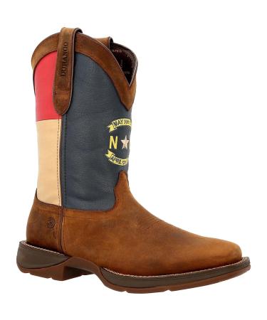 Durango Men's Rebel Western Boot 10.5 Brown North Carolina Flag