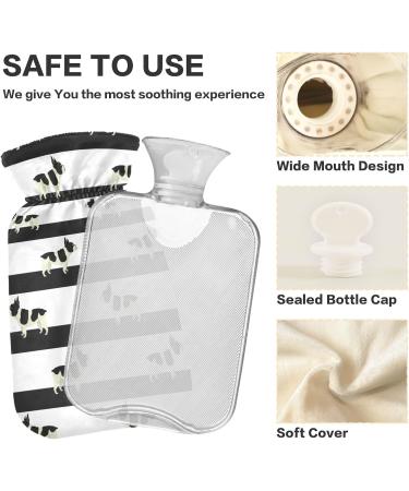 NAANLE French Bulldog Heat Bottle - 1L Hot Water Bottle for Bed & Pain Relief | Heat & Cold Therapy with Transparent Bag - Buy Online on GoSupps.com