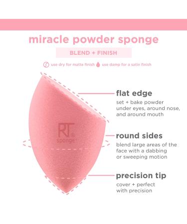 Real Techniques Miracle Powder Sponges - 2 Pack for Flawless Makeup - Buy Online on GoSupps.com