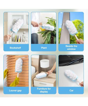 Facesunny 12 Duster Refills and 1 Handle 360 Heavy Duty Duster Refills Multi Dusters for Cleaning Home & Car for Ceiling Easy Install Easy to Use - Buy Online on GoSupps.com