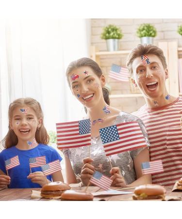 Ctosree 492 Pcs Fourth of July Temporary Tattoos - Patriotic Red White Blue Stickers for Kids & Adults | USA Flag Party Supplies for Memorial Day, Independence Day & Labor Day - Buy Online on GoSupps.com