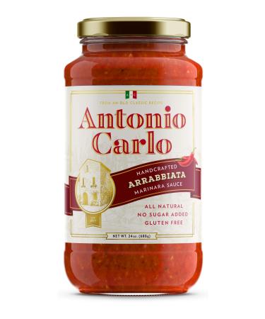 NEW! Antonio Carlo Authentic Italian (3 Generations) Handmade Gourmet Marinara Sauce  FRESH, No Preservatives, Vegan Marinara Spaghetti & Pasta Sauce  All-Natural Ingredients (Arrabbiata)