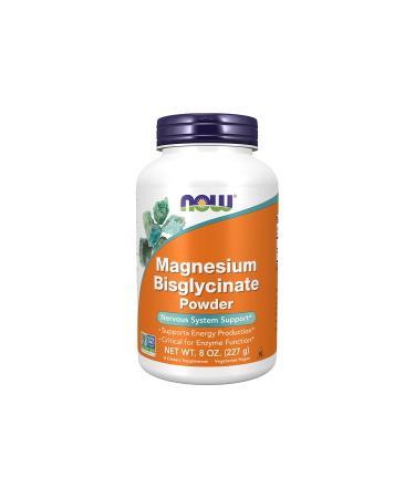 NOW Supplements  Magnesium Bisglycinate Powder  Enzyme Function*  Nervous System Support*  8-Ounce