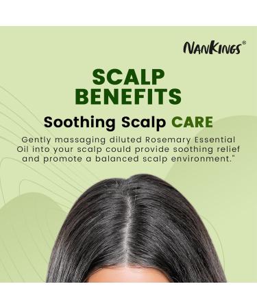 Nankings 100% Pure Rosemary Essential Oil 1.02 Fl Oz - Undiluted & Therapeutic Grade for Hair Skin Scalp & Aromatherapy with Glass Dropper - Natural Essential Oil 30ml - Buy Online on GoSupps.com