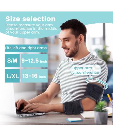 Ellenbogen Bandage for Cubital Tunnel Syndrome | Adjustable Elbow Rail for Ulnaris Nerve | Postoperative Immobilizer | S/M for Left & Right Arms | International Shipping Available - Buy Online on GoSupps.com