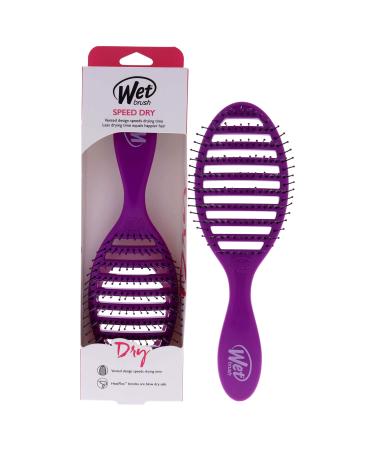 Wet Brush Speed Dry Hair Brush - Purple - Exclusive Intelliflex Bristles - Vented Design Speeds Dry Time While Contouring To The Scalp For Comfort - For Women  Men  Wet And Dry Hair 1 Count (Pack of 1) Purple