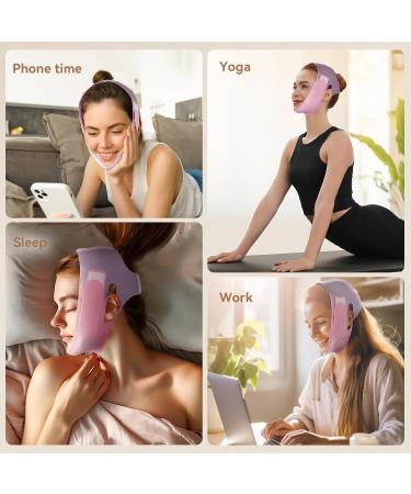 Reusable V Line Face Strap - Soft Silicone Chin Strap for Women (23-27 Inches) - Pink | Enhance Your Beauty - Buy Online on GoSupps.com