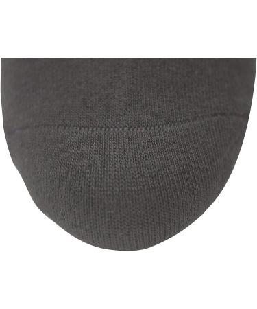 Yomandamor Men's Bamboo Diabetic Ankle Socks - 6 Pairs, L Size 10-13, Black/Grey, Non-Binding Top & Seamless Toe - Buy Online on GoSupps.com