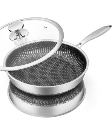 DELURA Saucepan Stainless Steel Pans Cooking Pots Utensils Cookware Set for Kitchen Accessories Skillet Frying Induction Deep Fryer Wok Wok - Buy Online on GoSupps.com