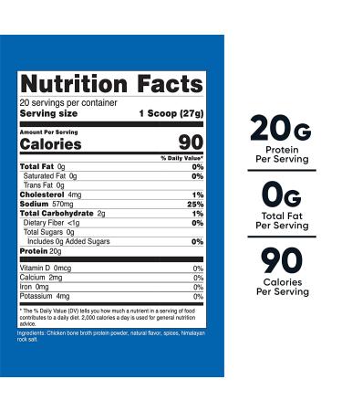 Nutricost Chicken Bone Broth Protein Powder (20 Servings) - Chicken Soup Flavor | Gluten Free & Non-GMO - Buy Online on GoSupps.com