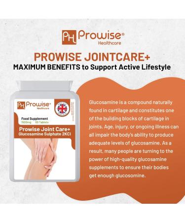 Glucosamine Sulphate 2KCL 1500mg 60 Tablets - Joint Health Support - Gluten & Dairy Free - Made in UK - Buy Online on GoSupps.com