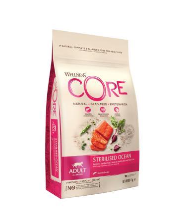 Wellness CORE Sterilised Ocean dry cat food for sterilized cats grain-free high meat content salmon & tuna 4 kg Adult Sterilised Ocean - salmon & tuna 4 kg (1 pack) - Buy Online on GoSupps.com