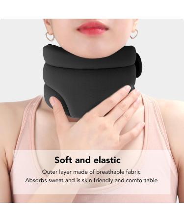 Adjustable Cervical Collar Soft Neck Brace with Breathable Fabric Ergonomic Design Lightweight Portable for Traveling Men Women Relieves Neck Discomfort (Black) - Buy Online on GoSupps.com