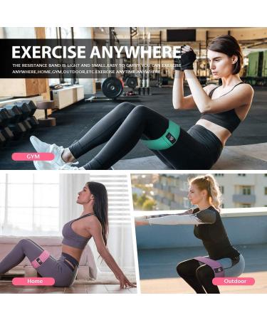 CFX Resistance Bands - Premium 3 Set Non-Slip Exercise Bands for Hips & Glutes | 3 Resistance Levels | Ideal for Home Workouts and Yoga - Green, Pink, Purple - Buy Online on GoSupps.com