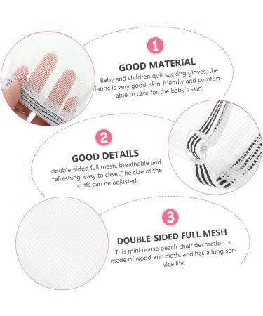 FRCOLOR 1 Pair Anti-eating Gloves Anti Scratching Gloves Stop Nail Biting Necessities Boy Finger Sucking Guard Newborn Thumb Sucking Glove Weaning Mittens Essentials Girl Nylon Baby White - Buy Online on GoSupps.com