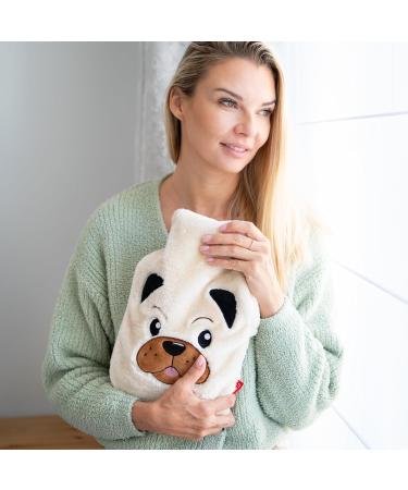 SOXO Plush Hot Water Bottle Cover Hand Warmer for Period & Back Pain Relief - Kids Dog Design - Buy Online on GoSupps.com