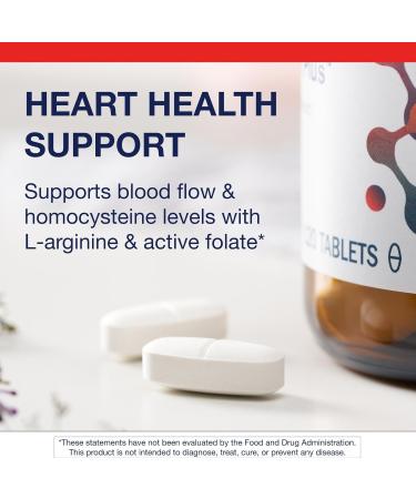Metagenics Arginine Plus - 1.5 g L Arginine with Methyl Folate (L 5 MTHF) - Supports Healthy Blood Flow Circulation & Heart Health - Non GMO Gluten Free Vegetarian - 120 Tablets - Buy Online on GoSupps.com