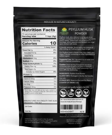 Psyllium Husk Powder (10 OZ) Gluten Free Non GMO Finely Ground Keto Friendly (10 Ounce (70 Servings)) 10 Ounce (Pack of 1) - Buy Online on GoSupps.com