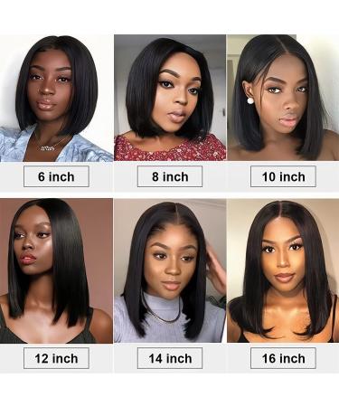 12 Natural Bob Wig Human Hair 13x4 HD Lace Front | 150 Density | Glueless, Pre Plucked with Baby Hair | Short Bob Wig for Black Women - Buy Online on GoSupps.com