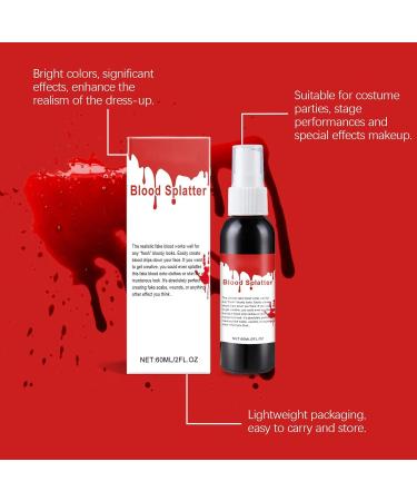 Halloween Blood Fake Blood Makeup 60ml Washable Realistic Vampire Blood Party Props Halloween Makeup Stage Blood Fake Syringe for Zombie Vampire Cosplay Makeup - Buy Online on GoSupps.com