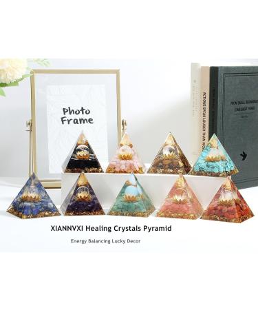 Xiannvxi Rose Quartz Orgonite Pyramid - Pink Gemstone Crystal for Spiritual Energy & Success | Esoteric Gifts - Buy Online on GoSupps.com