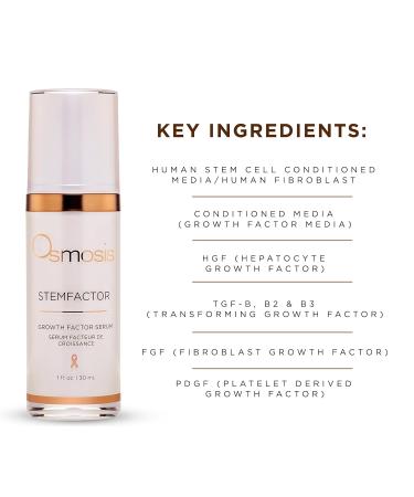 Osmosis STEMFACTOR Growth Factor Facial Serum Stimulates Stem Cells To Visibly Improve Signs of Aging and Damage 1 fl oz New Packaging - Buy Online on GoSupps.com