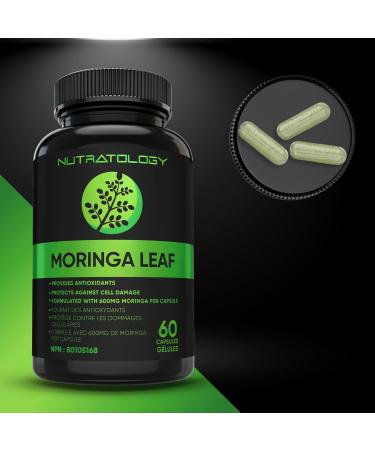1200MG Organic Moringa Leaf Capsules -Provides Powerful Antioxidants -Protects Against Cell Damage Supports Liver Detox & Gut Health- Maximum Potency- 600MG Moringa Powder Per Capsule - 60 Capsules 60 count (Pack of 1) - Buy Online on GoSupps.com