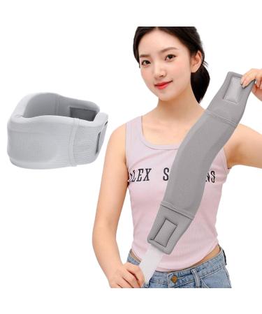 Wobblo neck support neck collar pillow breathable soft contour pillow - contoured support pillow for sleeping office travel working company and business trips M Dunstgrau