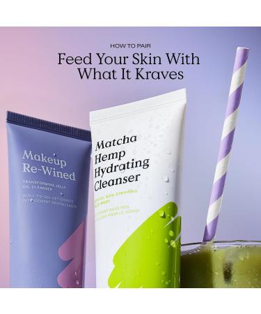 KraveBeauty Double Cleanse Duo Makeup Re-Wined + Matcha Hemp Cleanser Gentle Makeup Remover & Hydrating Cleanser Hydrates and Preps Skin Vegan & Cruelty Free 3.38 fl oz 4.05 fl oz - Buy Online on GoSupps.com