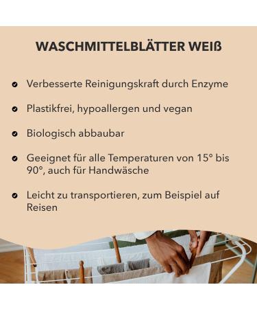 Cosmeau Sustainable Detergent Leaves for Wool & Silk - Fresh Spring Scent - 10 Plastic-Free Leaves - Up to 20 Washes - Eco-Friendly Travel Solution - Buy Online on GoSupps.com