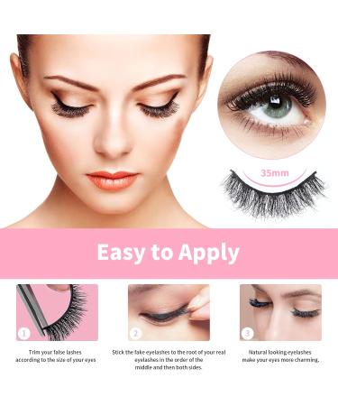 8D Fluffy False Eyelashes - Wispy Faux Mink & Cat Eye Lashes - 14 Pairs Lightweight & Stylish - Buy Online on GoSupps.com