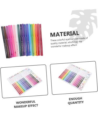 HAPINARY 18pcs Eyeliner Makeup Kit for Women Makeup Tools Cosmetics Eye Line Pencils Eyeshadow Pens Abs - Buy Online on GoSupps.com