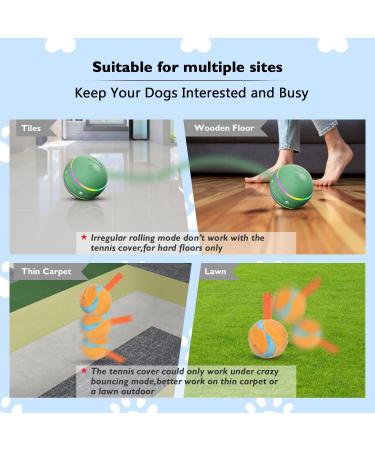 BARHOMO Dog Balls The 3rd Generation Interactive Toys for Puppy/Small/Medium/Large Dogs Improved Dog Rolling Effect Tennis Ball with Strap Tough Motion Activated Automatic Moving Dog Ball Toys Interactive Dog Ball Toy(Green) - Buy Online on GoSupps.com
