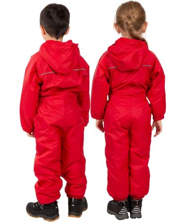 Trespass Kids' Waterproof Rain Suit 5-6 Years - Signal Red | Outdoor Drip Drop - Buy Online on GoSupps.com
