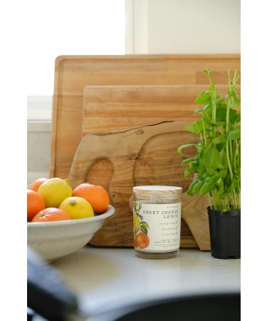 B.B. Wellness Hand Poured Soy Wax Candle - 9 oz Vegan Sweet Orange Lemon | 40 Hour Burn | Small Batch Essential Oils - Buy Online on GoSupps.com