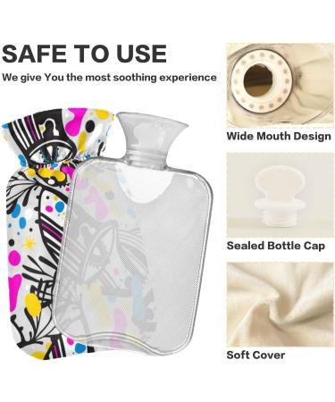 NAANLE 1L Ethnic Tribal Hot Water Bottle - Transparent Design for Pain Relief & Heat Therapy - Perfect for Back Neck Hands & Feet - Buy Online on GoSupps.com