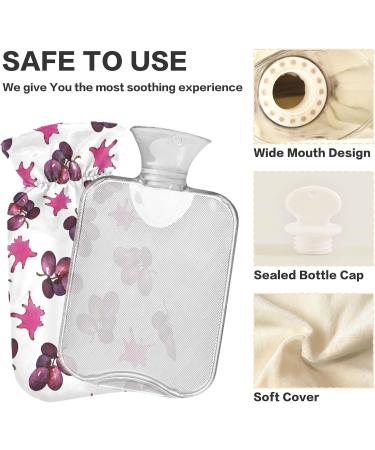 Naanle 1L Hot Water Bottle with Cover - Transparent Heat & Cold Therapy for Pain Relief | Ideal for Bed Hands & Feet - Buy Online on GoSupps.com