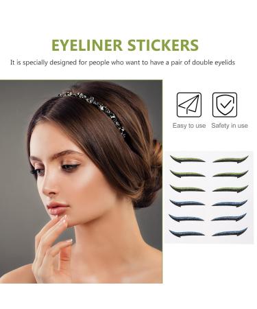 Shop KALLORY 24 Pairs Glitter Eyeliner & Double Eyelid Tape - Reusable Self-Adhesive Stickers in Assorted Colors | Enhance Your Eye Makeup - Buy Online on GoSupps.com